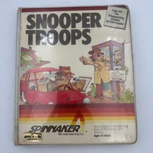 Spinnaker Snooper Troops Case #2 Apple II Vintage Game Complete 1982